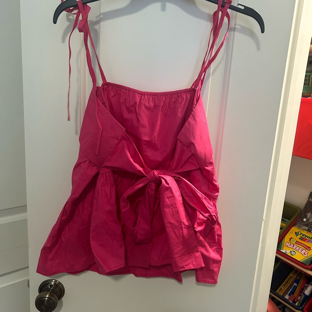 Pink Women's Ruffle Blouse - Picture 2 of 4